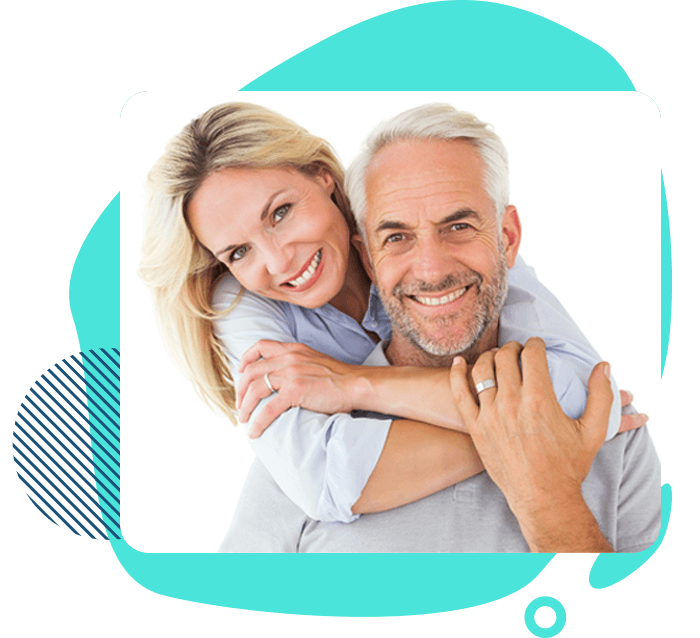 smiling older couple